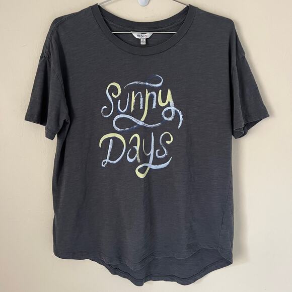Wildfox Charcoal 'Sunny Days' Graphic Tee Size M - Picture 3 of 11